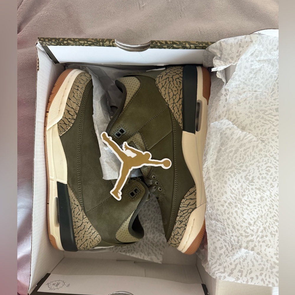 Nike Air Jordan 3 Retro GS Medium Olive Sequoia 5.5Y | With Box